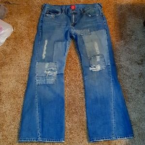 True Religion Ladies Joey Patch Flare Jeans 34/36